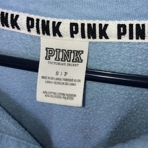 PINK Victoria's Secret quarter button up Blue/black Size small sweatshirt PINK‌ - Picture 9 of 10